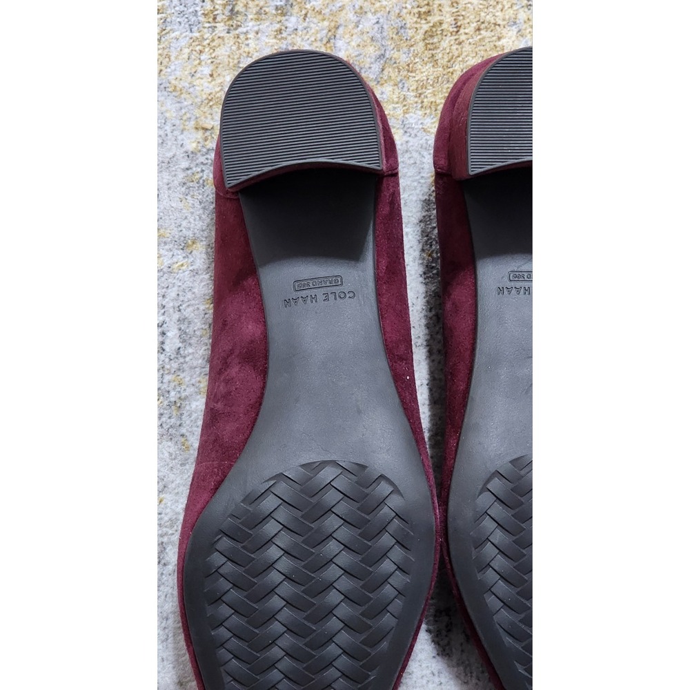 $190 Cole Haan Women's  Carlotta Black Garnet Suede Pump Size 10 B W34105 - Picture 9 of 10